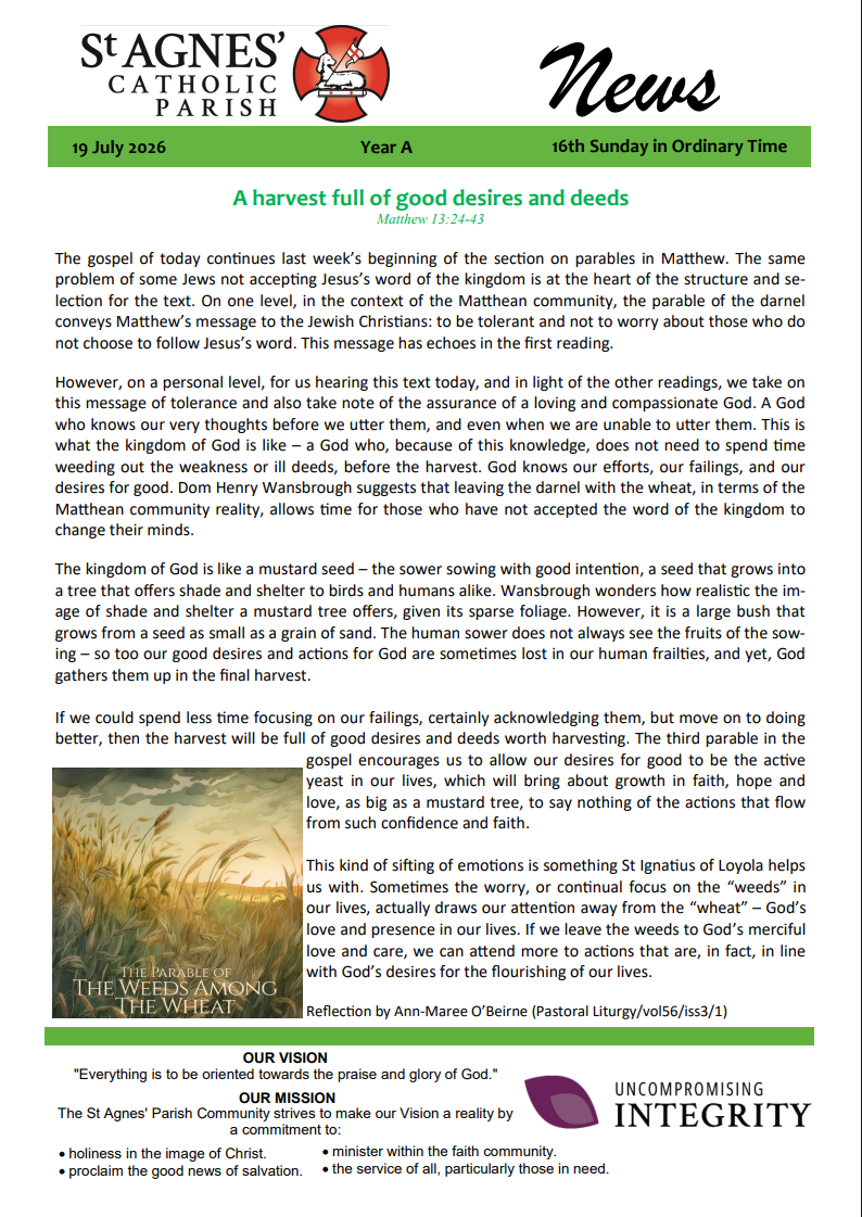 Parish Newsletter 19 July 2026